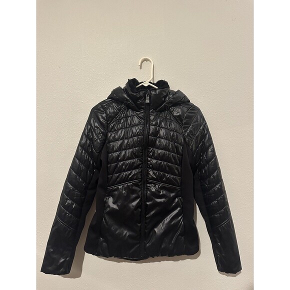 Calvin Klein Performance Quilted Hooded Jacket Black Women's Size XS, Pockets - Picture 1 of 14